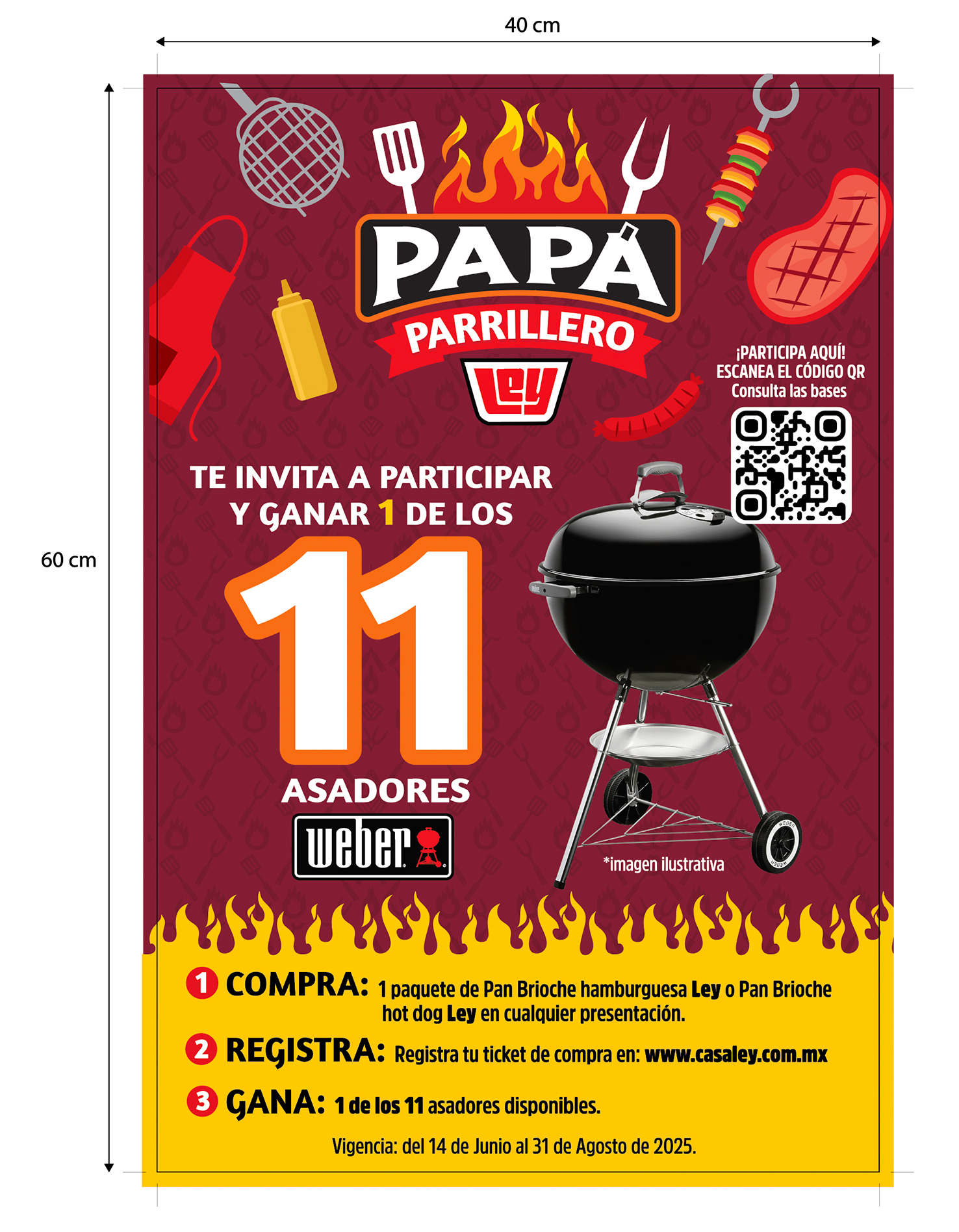 Papá parrillero, Gana un asador Weber